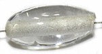 Glaskraal ovaal 22x8,2mm transp witte kern 10st.