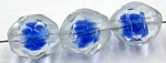 Facetkraal  10mm transparant/blauw 50st