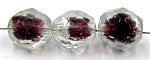 Facetkraal  10mm tranaparant/amethyst 50st