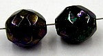 Facetkraal  12mm zwart metallic 25st