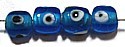 Glaskraal ca 7mm ton blauw met oog 25st