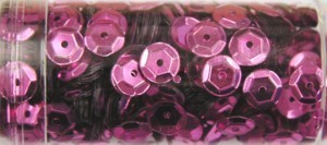 Gutermann pailletten 6mm cup midden rose 9 gr