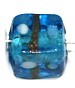 Glaskraal ca 9mm kubus transp.blauw bewerkt 15st