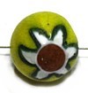 Glaskraal ca 11mm rond citroengeel met stert 10st