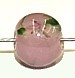 Glaskraal ca 8mm rond lila/rose bewerkt 10st