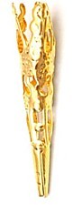 Metalen kap 10x42mm verguld 5st.