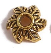 Kralenkapje 7mm  oudgoudkl. 10st