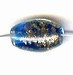 Glaskraal ovaal 13x9mm transp blauw 5st