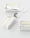 Leerveterklem voor 2mm draad  zilverkl. 10st