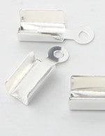 Leerveterklem voor 4mm draad  zilverkl. 10st