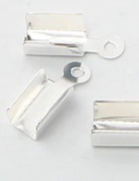 Leerveterklem voor 5-6mm draad  zilverkl. 10st