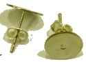 oorsteker met plaatje 10mm goudkl. 5 paar
