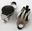 oorclip zilverkl. met 10mm platyte tafel p.p.