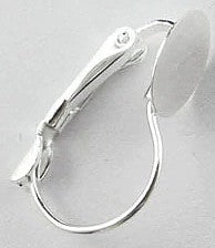 Oorclip zilverkl. met 10mm platte trafel p.p.