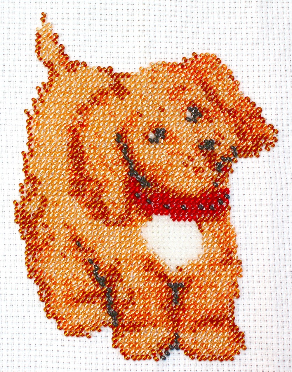 Borduurpakket hond 16x12cm.