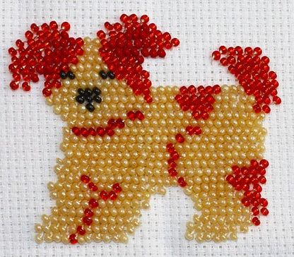 Borduurpakket puppy 7x8cm.cm.