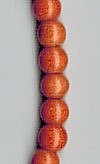 Imm. howliet 4mm bruin streng 40cm/ca. 100st.