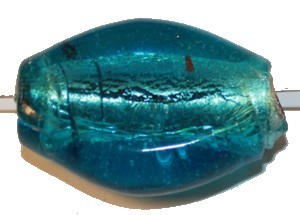 Glaskraal ca35mm blauw/zilver p.st