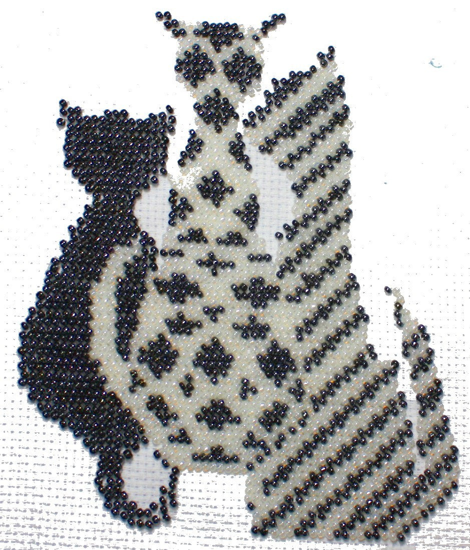 Borduurpakket 4 katten zwart/wit 13x15cm