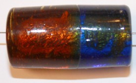 Glaskraal ton 35mm bruin/blauw p.st