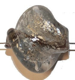 Glaskraal wokkel ca30mm zilver p.st