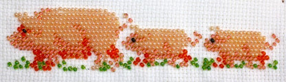 Borduurpakket varkentjes 16x4cm