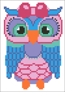 Borduurpakket uil 11x16cm