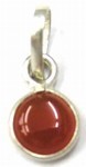 Hanger 11mm zilver met oranje steen