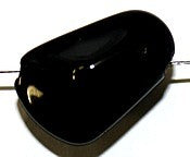 Glaskraal keitje 17mm zwart 5st.