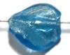 Glaskraal wokkel 13,5mm silverf. l.blauw 2st.