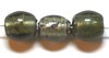 Glaskraal ovaal 12x8mm silverf. smoke 7st.
