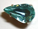 Opnaaidruppel 13mm kristal aquamarijn p.st