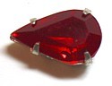 Opnaaidruppel 13mm kristal rood p.st