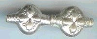 Verzilverde holle kraal 20x8mm 10 st