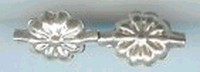 Verzilverde holle kraal 15x5mm 10st
