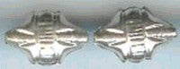 Verzilverde holle kraal 18x7mm 10st