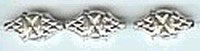 Verzilverde holle kraal 18mm 10st.