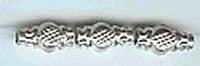 Verzilverde holle kraal 18mm 10st.