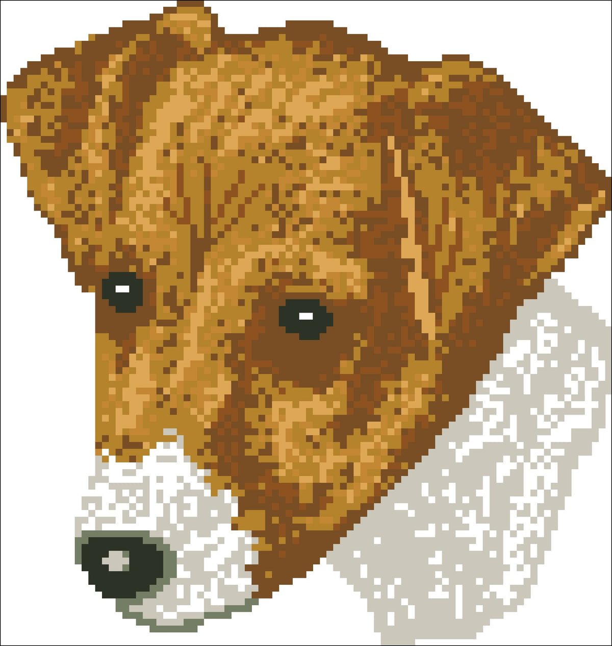Borduurpakket Jack Russel ca 21x21cm