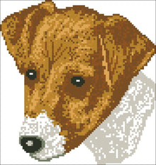 Borduurpakket Jack Russel ca 21x21cm