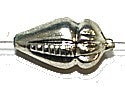 Verzilverde holle kraal 10mm 10st