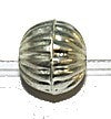 Verzilverde holle kraal rond 15mm 5st