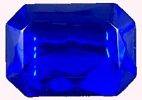Achthoek blauw 18x13mm kunststof 2 stuks