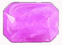 Achthoek roze 18x13mm kunststof 2 stuks