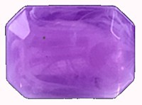 Achthoek lila 18x13mm kunststof 2 stuks