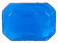 Kchthoek blauw 18x13mm kunststof 2 stuks