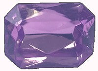 Achthoek licht amathist 18x13mm kunststof 2 stuks