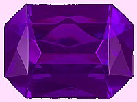 Achthoek amethyst 25x18mm kunststof p/st