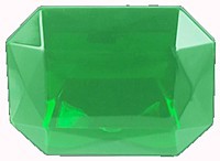 Achthoek peridootgroen 25x18mm kunststof p/st