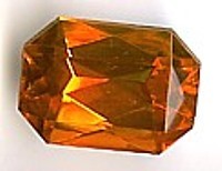 Achthoek oranje 25x18mm kunststof p/st